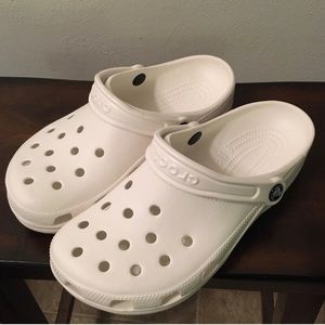 White Classic Crocs